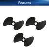 Heyiarbeit 3Pairs 2 Blades Propellers for Ship Model Rc Boat Propeller Model Black Plastic Propeller 30mm Diameter 40mm Pitch 3.17mm Hole Dia view 3