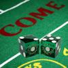 Cyber-Deals Craps & Texas Hold'em Poker Essentials Set: 2-Sided 6ft x 3ft Felt Layout, Las Vegas Casino Table-Played Dice & Cards, Plus Storage Pouch (Four Queens (Green Polished)) view 2