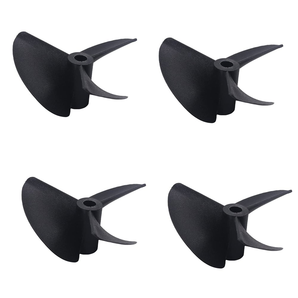 Heyiarbeit 3Pcs 3 Blades Propellers for Ship Model Rc Boat Propeller Model Black Plastic Positive Paddle 52mm Diameter 40mm Pitch 4.8 Hole Dia