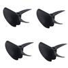 Heyiarbeit 3Pcs 3 Blades Propellers for Ship Model Rc Boat Propeller Model Black Plastic Positive Paddle 52mm Diameter 40mm Pitch 4.8 Hole Dia view 1