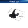 Heyiarbeit 3Pcs 3 Blades Propellers for Ship Model Rc Boat Propeller Model Black Plastic Positive Paddle 52mm Diameter 40mm Pitch 4.8 Hole Dia view 2