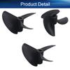 Heyiarbeit 3Pcs 3 Blades Propellers for Ship Model Rc Boat Propeller Model Black Plastic Positive Paddle 52mm Diameter 40mm Pitch 4.8 Hole Dia view 4