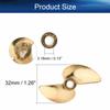 Heyiarbeit RC Boat Propeller 2 Blades Propeller Hole 3.18mm Diameter 32mm Brass CW for RC Boat Model Boat Gold view 2