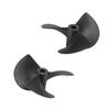 Heyiarbeit 1Pair 3 Blades Propeller for Ship Model Rc Boat Propeller Model Black Plastic Positive Paddle and Propeller Reversing 52mm Diameter 80mm Pitch 4.8mm Hole Dia view 1