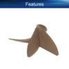 Heyiarbeit 1Pair 2 Blades Propeller for Ship Model Rc Boat Propeller Model Black Plastic Positive Paddle and Propeller Reversing 45mm Diameter 31.5mm Pitch M3 Hole Dia view 3