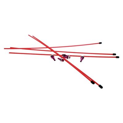 Heyiarbeit RC Antenna Tube Pink with Purpule Mount and Cap for RC Boat 5pcs