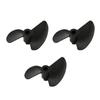 Heyiarbeit 3Pairs 2 Blades Propellers for Ship Model Refitting DIY Technology Model Black Plastic Positive Paddle and Propeller Reversing 32mm Diameter 40mm Pitch 3.17mm Hole Dia view 1