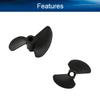 Heyiarbeit 3Pairs 2 Blades Propellers for Ship Model Refitting DIY Technology Model Black Plastic Positive Paddle and Propeller Reversing 32mm Diameter 40mm Pitch 3.17mm Hole Dia view 3