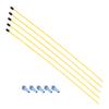 Heyiarbeit RC Antenna Tube Yellow with Blue Mount and Cap for RC Boat 5pcs view 1