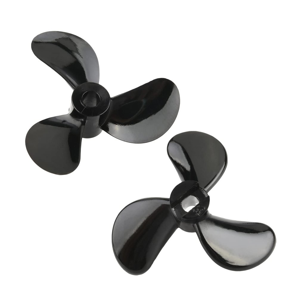 Heyiarbeit 3 Blades Propeller for Ship Model Rc Boat Propeller Model Black Plastic Positive Paddle and Propeller Reversing 32mm Diameter 1.4Pitch 3mm Hole Dia