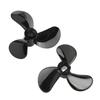 Heyiarbeit 3 Blades Propeller for Ship Model Rc Boat Propeller Model Black Plastic Positive Paddle and Propeller Reversing 32mm Diameter 1.4Pitch 3mm Hole Dia view 1