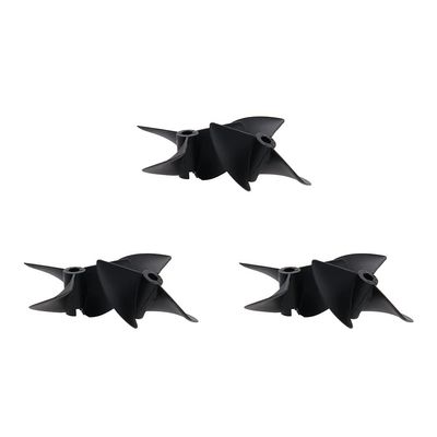 Heyiarbeit 3Pairs 3 Blades Propellers for Ship Model Rc Boat Propeller Model Black Plastic Positive Paddle and Propeller Reversing 52mm Diameter 80mm Pitch 4.8mm Hole Dia