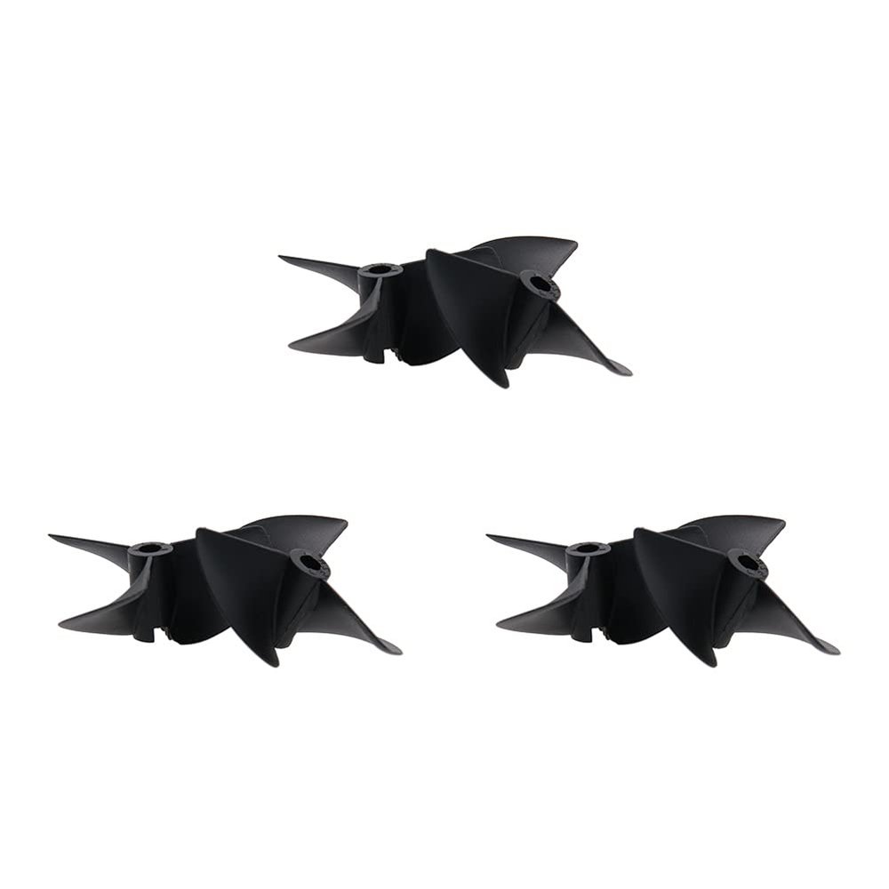 Heyiarbeit 3Pairs 3 Blades Propellers for Ship Model Rc Boat Propeller Model Black Plastic Positive Paddle and Propeller Reversing 52mm Diameter 80mm Pitch 4.8mm Hole Dia