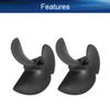 Heyiarbeit 3Pairs 3 Blades Propellers for Ship Model Rc Boat Propeller Model Black Plastic Positive Paddle and Propeller Reversing 52mm Diameter 80mm Pitch 4.8mm Hole Dia view 3