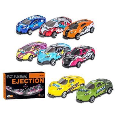 Ai-Fun 8PCS Pull Back Race Toy Cars, Stunt Flip Cars Jumping Metal Vehicles Diecast Cars for Boys 3-6 | No Batteries Needed | Durable Bounce & Flip Race Car