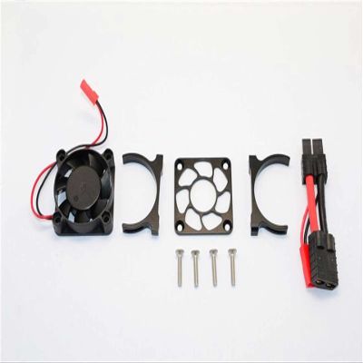 GPM for TRAXXAS Slash 4X4 Low-CG 68086-21 Aluminium Motor HEATSINK with Cooling Fan - 1 Set (for Slash 4X4 LCG Version) (Black)