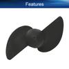 Heyiarbeit 2 Blades CW Propeller for Ship Model RC Boat Propeller Model Black Plastic Propeller 35mm Diameter 25mm Pitch M4 Hole Dia view 3