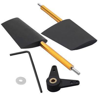 Heyiarbeit RC Boat Rudder with L Shape Servo Arm 52mm, Rudder Pad Thickness 7.6mm FXB-QJFXD 1 Set