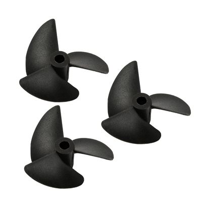 Heyiarbeit 3PCS 3 Blades Propellers for Ship Model RC Boat Propeller Model Black Plastic CCW Paddle 47mm Diameter 1.4 Pitch 4.76mm Hole Dia