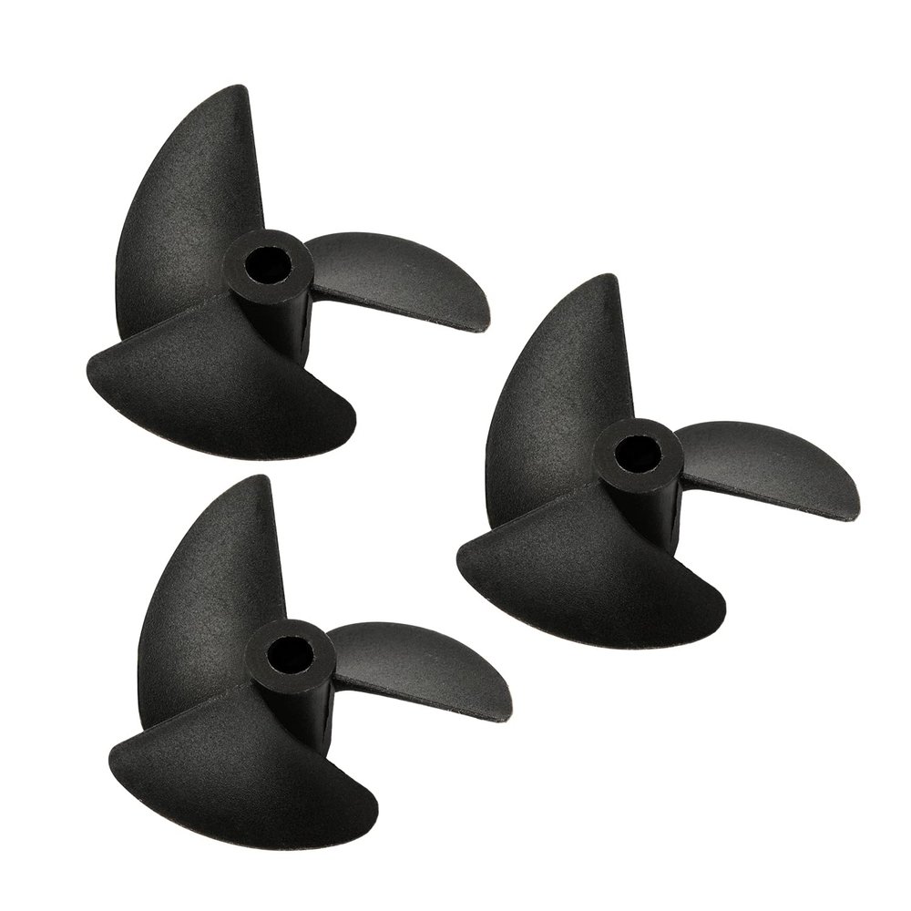 Heyiarbeit 3PCS 3 Blades Propellers for Ship Model RC Boat Propeller Model Black Plastic CCW Paddle 47mm Diameter 1.4 Pitch 4.76mm Hole Dia