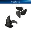 Heyiarbeit 3PCS 3 Blades Propellers for Ship Model RC Boat Propeller Model Black Plastic CCW Paddle 47mm Diameter 1.4 Pitch 4.76mm Hole Dia view 3
