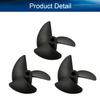 Heyiarbeit 3PCS 3 Blades Propellers for Ship Model RC Boat Propeller Model Black Plastic CCW Paddle 47mm Diameter 1.4 Pitch 4.76mm Hole Dia view 4