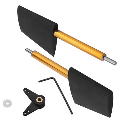Heyiarbeit RC Boat Rudder with L Shape Servo Arm 44mm, Rudder Pad Thickness 7mm FXB-QJFXD 1 Set