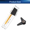 Heyiarbeit RC Boat Rudder with L Shape Servo Arm 28mm, Rudder Pad Thickness 4.4mm FXB-QJFXD 1 Set view 2
