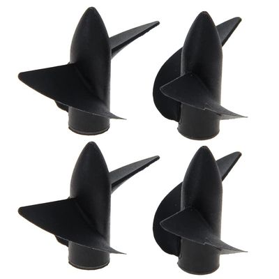 Heyiarbeit 2Pairs 2 Blades Propellers for Ship Model Rc Boat Propeller Model Black Plastic Positive Paddle and Propeller Reversing 45mm Diameter 31.5mm Pitch M4 Hole Dia