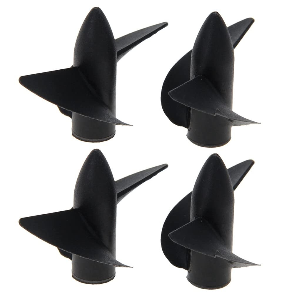 Heyiarbeit 2Pairs 2 Blades Propellers for Ship Model Rc Boat Propeller Model Black Plastic Positive Paddle and Propeller Reversing 45mm Diameter 31.5mm Pitch M4 Hole Dia