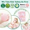TRENDPLAY Plastic Balls for Ball Pits - Pack of 100 Hollow Balls- Safe and Exciting Playtime - Perfect for Toddler Baby Pools,Party,Festival Decoration, Pink+ Gold+ Pearl White+ Clear view 2