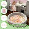 TRENDPLAY Plastic Balls for Ball Pits - Pack of 100 Hollow Balls- Safe and Exciting Playtime - Perfect for Toddler Baby Pools,Party,Festival Decoration, Pink+ Gold+ Pearl White+ Clear view 4