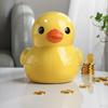 123Arts Yellow Resin Duck Piggy Bank Money Bank Coin Bank Ornament view 2