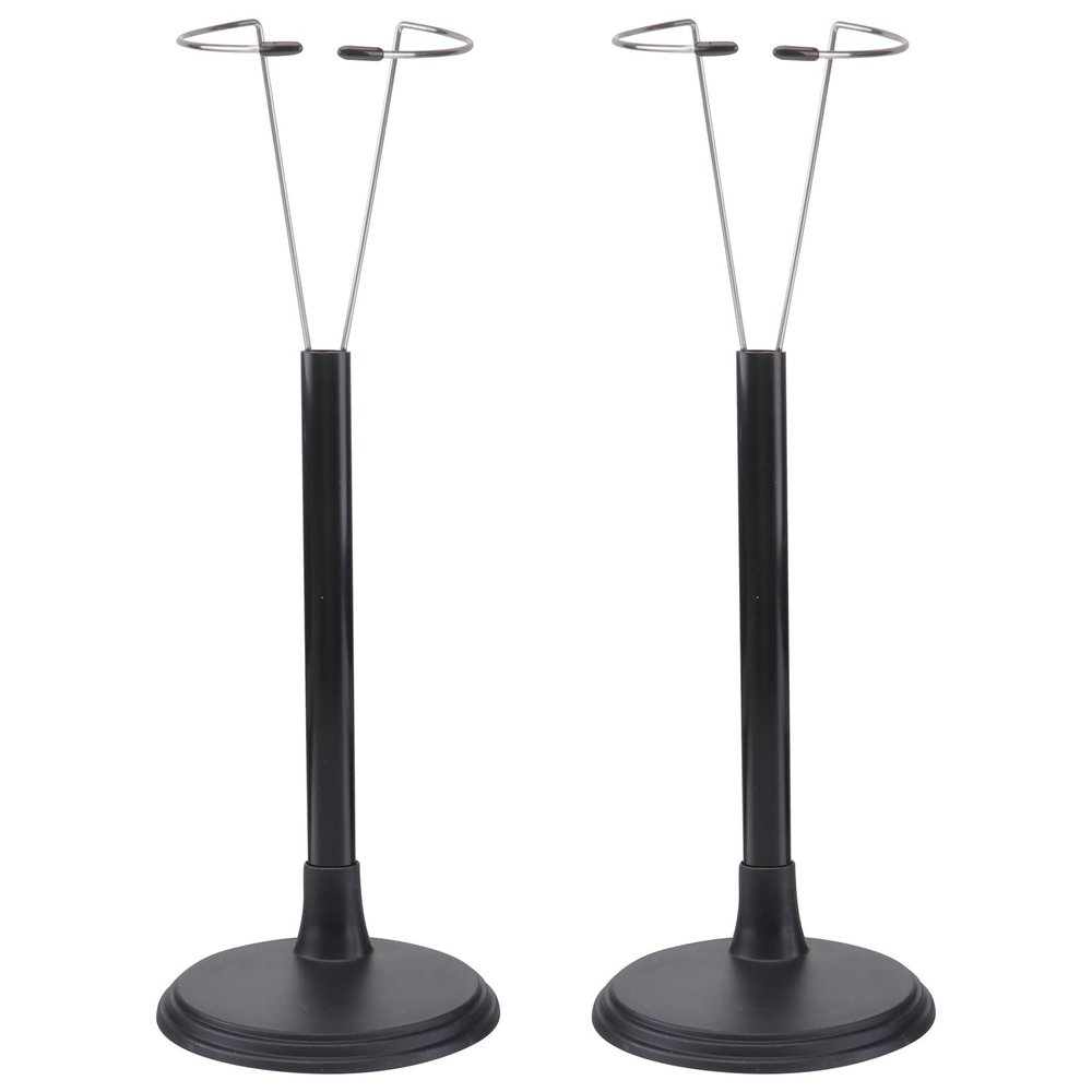 jojofuny 2Pcs Black Doll Stand for 12-15 Inch Action Figure: Adjustable Height Doll Holder for Display, Action Figure Storage Stand for Home Decoration