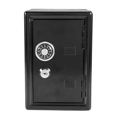 Money Box, Kids Learning Toy Money Box Cash Box With Money Tray And Lock Password Cash Coins Saving Safe Box Style Gift with 2 Keys(Black)