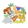 Orange Tree Toys: Stacking Jungle Animals - Wooden Animal Shaped Blocks, Stack & Play, Developmental Toy, FSC Certified, Toddlers & Kids Ages 1+ view 2