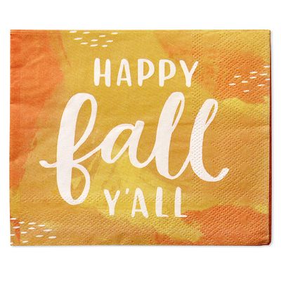 American Greetings 50-Count 5 in. x 5 in. Beverage Napkins, Thanksgiving Party Supplies