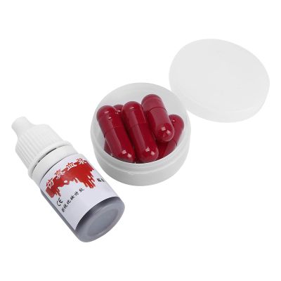 Fake Capsules, Halloween Makeup , , and in Use, for Creating Scary and Special Makeup Effects