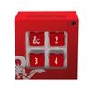 Heavy Metal Red and White D6 Dice Set for Dungeons & Dragons - Great for RPG, DND, MTG as Gamer Dice or Board Gaming Dice view 1