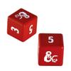 Heavy Metal Red and White D6 Dice Set for Dungeons & Dragons - Great for RPG, DND, MTG as Gamer Dice or Board Gaming Dice view 2