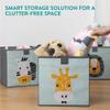 Navaris Kids Storage Cubes Set of 3 - Kids Cube Fabric Organizer Storage Bins - Foldable Cloth Cube for Childrens Bedroom Baby Nursery - Book Toy Bin Cubby Storage - Mint Green view 4