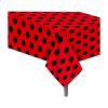 3pcs Ladybug Tablecover Ladybug Party Tablecloth Pack Red & Black Polka Dots Tablecloth 54 x 87 Inch Rectangle Plastic Tablecloths for Ladybugs Party Western Themed Birthday Decoratio view 2