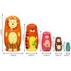 HYCLES Nesting Dolls Russian Matryoshka Wood Stacking Nested Set for Kids Handmade Toys for Children Kids Christmas Birthday Decoration Halloween Wishing Gift view 2