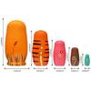 HYCLES Nesting Dolls Russian Matryoshka Wood Stacking Nested Set for Kids Handmade Toys for Children Kids Christmas Birthday Decoration Halloween Wishing Gift view 3