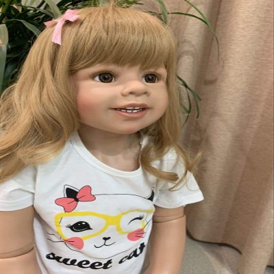 KOKOMANDY 39 Inch Realistic Toddler Reborn Doll Huge Size Reborn Baby Dolls Full Body Hard Vinyl Looks Real Life Beautifull Blonde Hair Collectble Doll Standing Girl for Adults