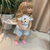 KOKOMANDY 39 Inch Realistic Toddler Reborn Doll Huge Size Reborn Baby Dolls Full Body Hard Vinyl Looks Real Life Beautifull Blonde Hair Collectble Doll Standing Girl for Adults view 4