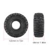 LAFEINA 4PCS 120mm Rubber Tyres 2.2 inch Metal Beadlock Wheel Rim for 1:10 RC Rock Crawler Car SCX10 TRX4 TRX-6 (Black) view 4