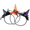 ABOOFAN Kids Halloween Witch Hat Headband with Spider Web Design Party Hair Hoop for Carnival and Costume Party Supplies view 1