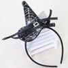 ABOOFAN Kids Halloween Witch Hat Headband with Spider Web Design Party Hair Hoop for Carnival and Costume Party Supplies view 3