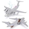 Crelloci Air Force Diecast Plane Toy with Lights & Sounds Pull Back, Grey Metal Military Model Airplane, Army Aircraft Fighter Toy, Play Vehicle for Kids Boys Toddlers Ages 3+ view 1